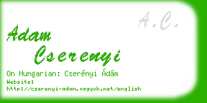 adam cserenyi business card